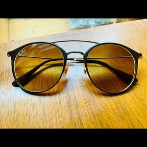 Ray Ban aviator brown gold sunglasses NEW RB3546